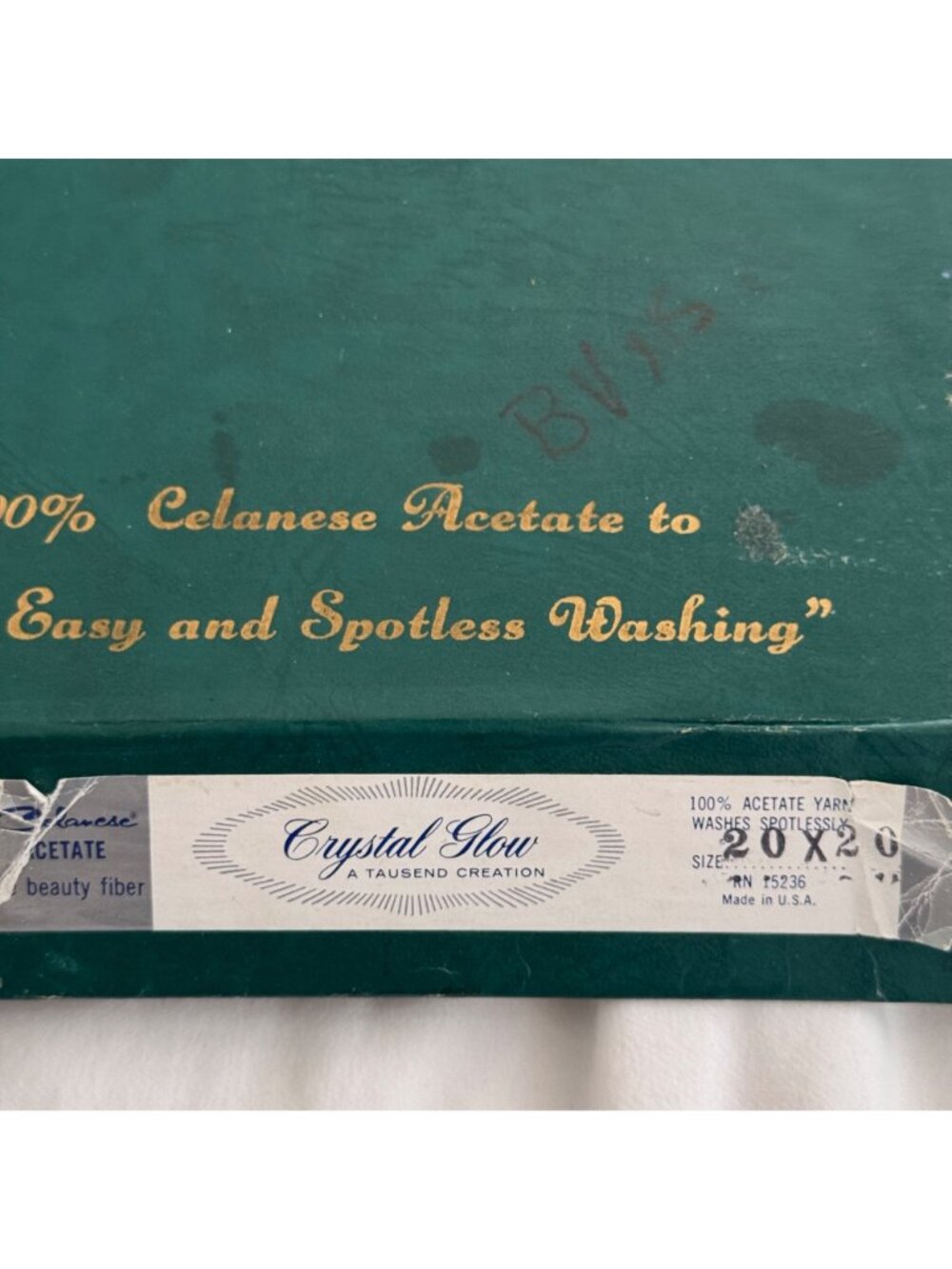 14 Crystal Glow Vintage Celanese Acetate Stain-Resistant Napkins Table Damask - Picture 6 of 12